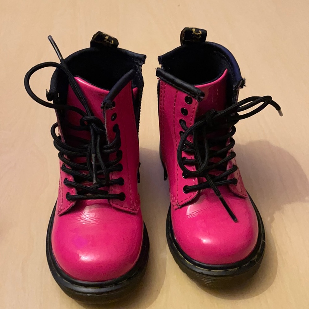 Toddler hot pink Dr. Martens boots